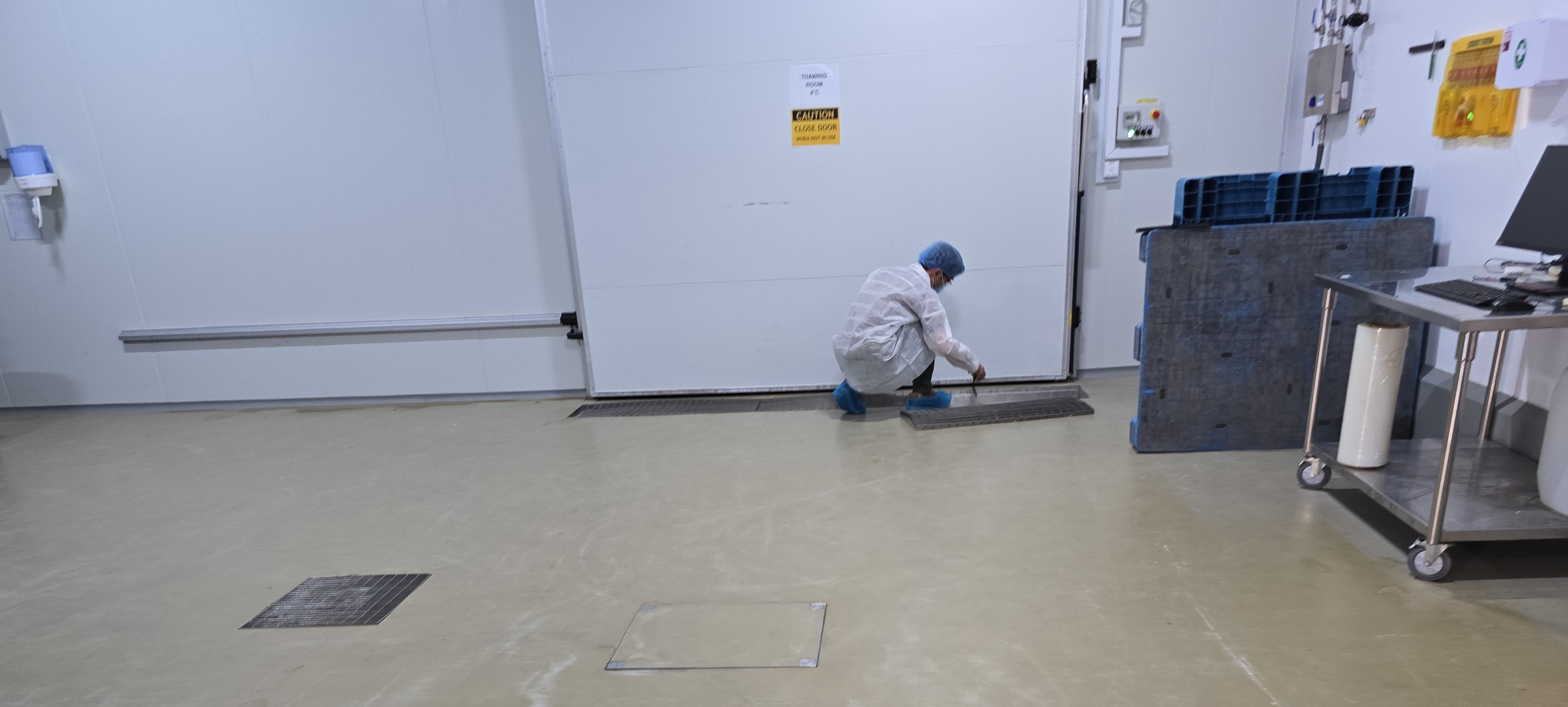 Before: Corroded drain cover